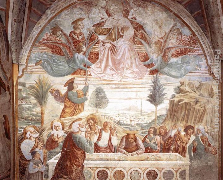 Assumption of the Virgin painting - Benozzo di Lese di Sandro Gozzoli Assumption of the Virgin art painting